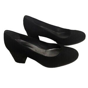 Rizzoli Women's Black Suede Slip-On 2.5" Pumps Size 37 US Size 6.5